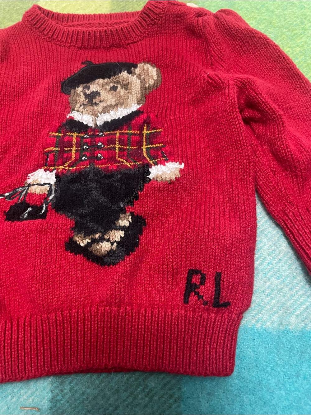 Polo Ralph Lauren Kids Polo Bear Cotton Jumper - Picture 2 of 4